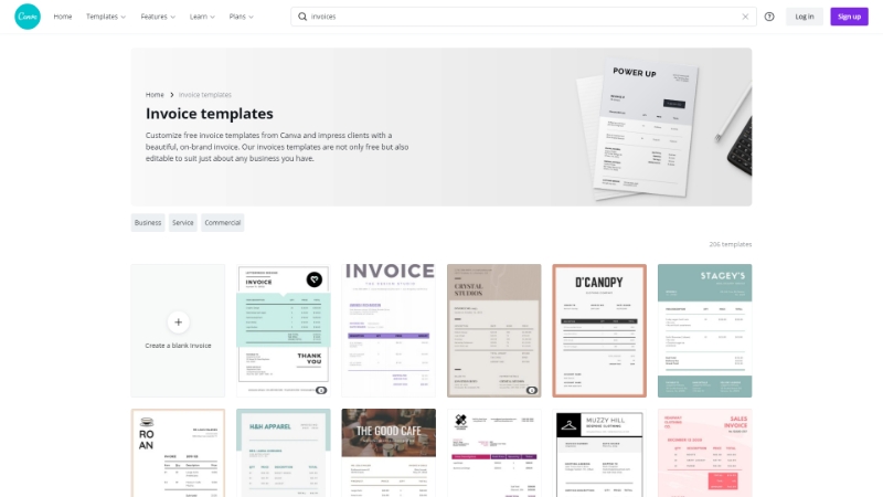 Canva - Freelance invoice template