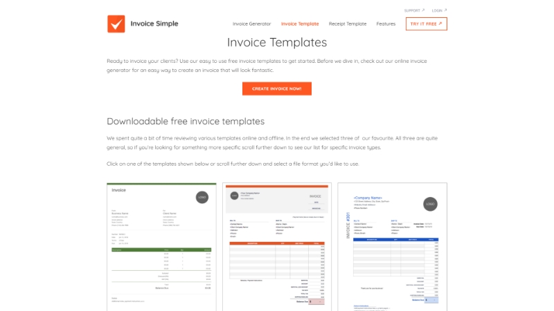 Invoicesimple - Freelance invoice template